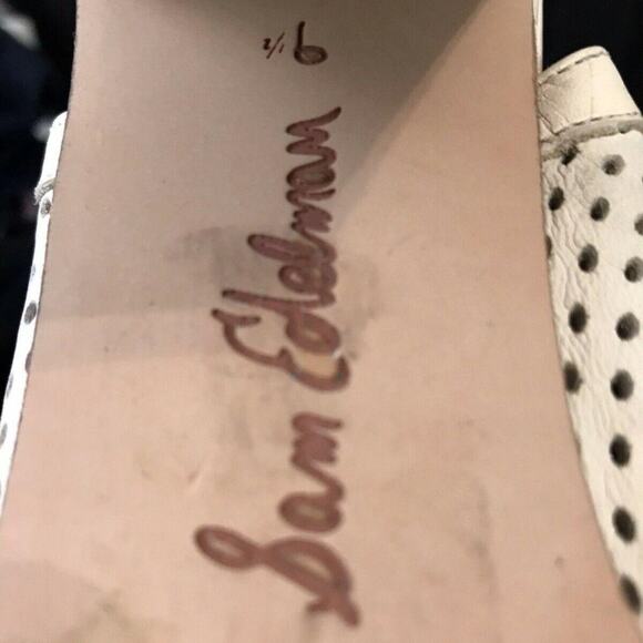 Sam Edelman Leather Peep Toe Emmie Sandals Women's Size 9.5 High Heel Sandals - Picture 10 of 11